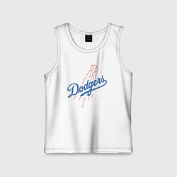 Майка детская хлопок Los Angeles Dodgers baseball, цвет: белый