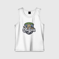 Майка детская хлопок Kane County Cougars - baseball team, цвет: белый