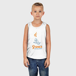 Майка детская хлопок Senior Shawa Developer, цвет: белый — фото 2