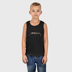 Майка детская хлопок Metallica emblem, цвет: черный — фото 2
