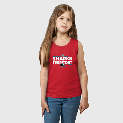 Детская майка SHARKS TERRITORY САН-ХОСЕ ШАРКС / Красный – фото 3