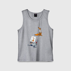 Майка детская хлопок Художник так видит, цвет: меланж