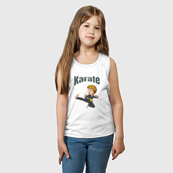 Майка детская хлопок Карате , дизайн футболки для детей, цвет: белый — фото 2