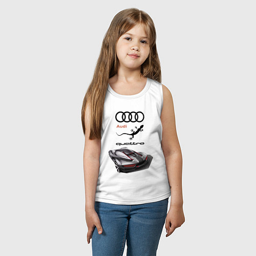 Детская майка Audi quattro Concept Design / Белый – фото 3