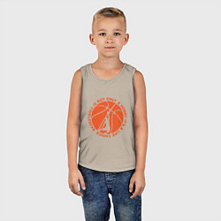 Майка детская хлопок Баскетбол - Выбор жизни, цвет: миндальный — фото 2