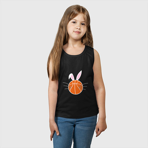 Детская майка Basketball Bunny / Черный – фото 3