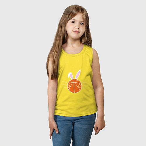Детская майка Basketball Bunny / Желтый – фото 3