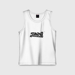 Майка детская хлопок Tuning is not a crime! Тюнинг - это не преступлени, цвет: белый