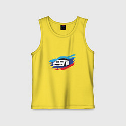 Майка детская хлопок BMW True, цвет: желтый