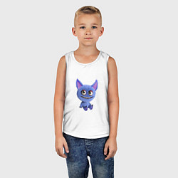 Майка детская хлопок LITTLE FURRY MONSTER, цвет: белый — фото 2