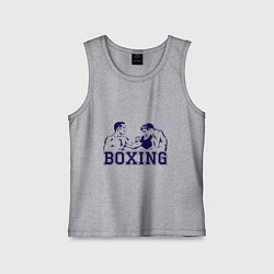 Майка детская хлопок Бокс Boxing is cool, цвет: меланж