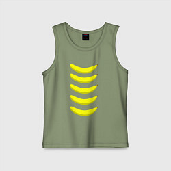 Майка детская хлопок Пять бананов, цвет: авокадо
