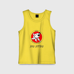 Майка детская хлопок Jiu Jitsu: since 16 century, цвет: желтый