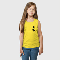 Майка детская хлопок Hollow Knight на краю, цвет: желтый — фото 2