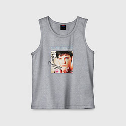 Майка детская хлопок Юрий Шатунов в юности, цвет: меланж