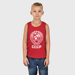 Майка детская хлопок Герб СССР, цвет: красный — фото 2