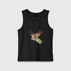 Майка детская хлопок Фигура и пейзаж, цвет: черный