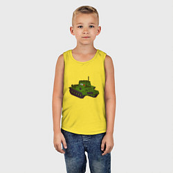 Майка детская хлопок Самый обычный танк, цвет: желтый — фото 2