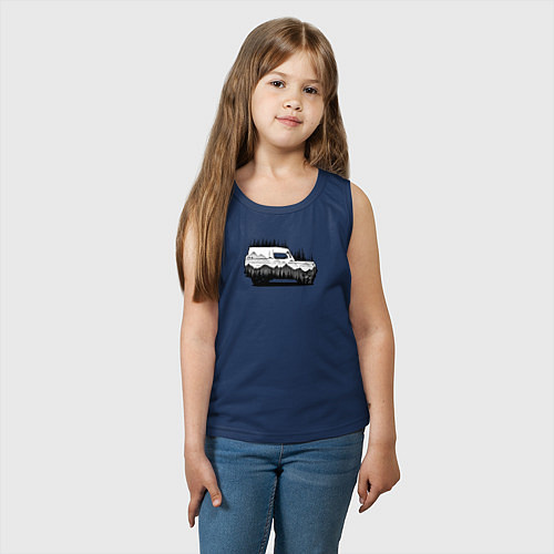 Детская майка Бездорожье без дорог / Тёмно-синий – фото 3