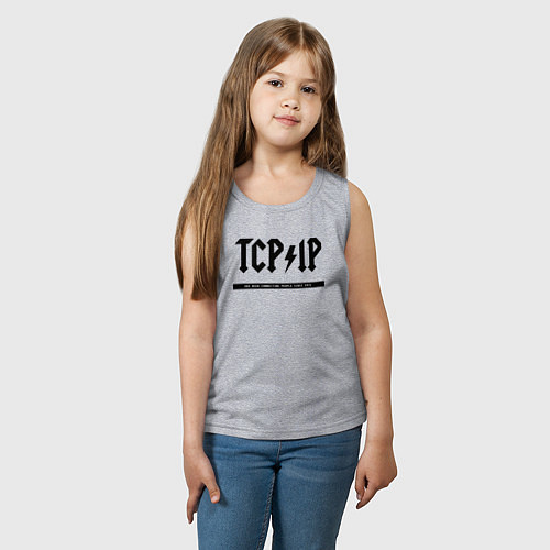 Детская майка TCPIP Connecting people since 1972 / Меланж – фото 3