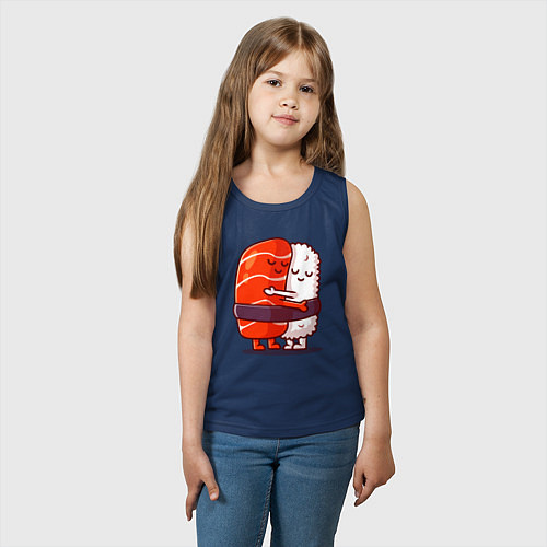 Детская майка Суши Любимые Обнимашки / Тёмно-синий – фото 3