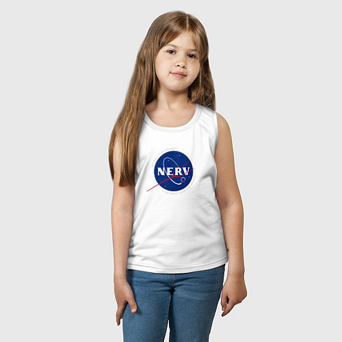 Детская майка NASA NERV / Белый – фото 3