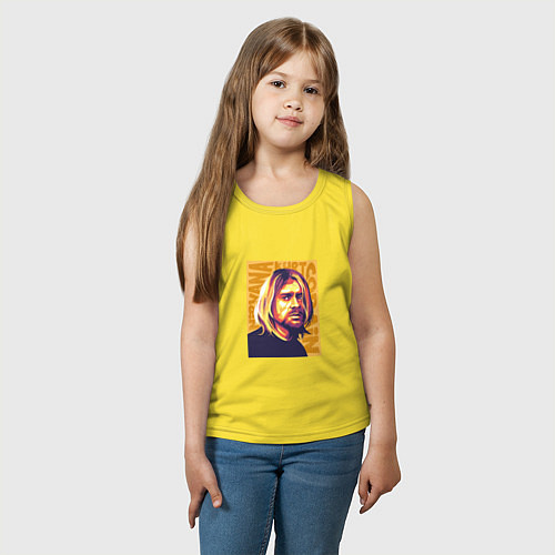 Детская майка Nirvana - Cobain / Желтый – фото 3