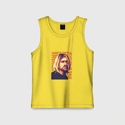 Майка детская хлопок Nirvana - Cobain, цвет: желтый