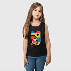 Майка детская хлопок Поп-арт в стиле Пабло Пикассо, цвет: черный — фото 2