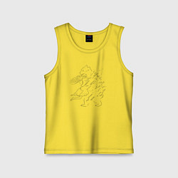 Майка детская хлопок Медвежьи объятия, цвет: желтый