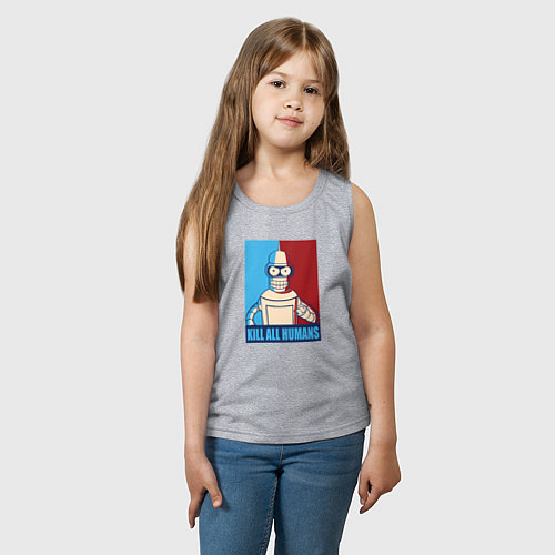 Детская майка Bender Futurama / Меланж – фото 3