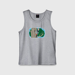 Майка детская хлопок Дятел, цвет: меланж