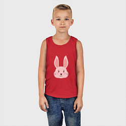 Майка детская хлопок Pink - Rabbit, цвет: красный — фото 2