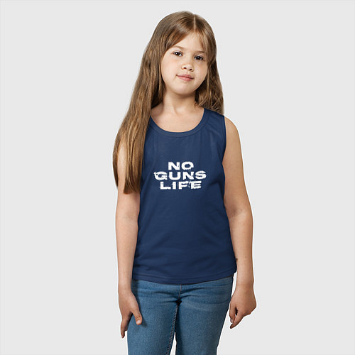 Детская майка No Guns Life лого / Тёмно-синий – фото 3