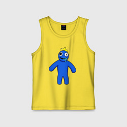 Майка детская хлопок Синий из Роблокс, цвет: желтый