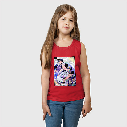 Детская майка Этапы жизни Джотаро- JoJO / Красный – фото 3