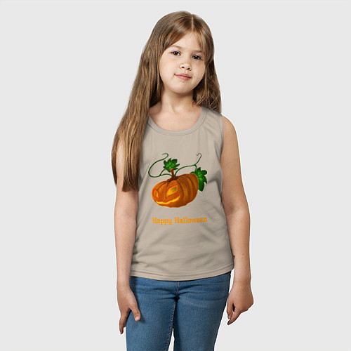 Детская майка Trembling pumpkin / Миндальный – фото 3
