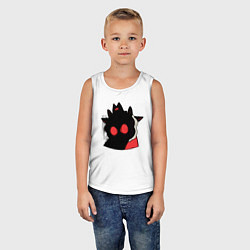 Майка детская хлопок Cult of the Lamb - Овечка в испуге, цвет: белый — фото 2