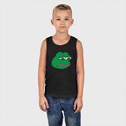 Майка детская хлопок Лягушонок Пепе-Frog Pepe, цвет: черный — фото 2