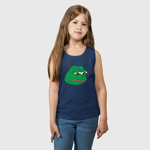 Детская майка Лягушонок Пепе-Frog Pepe / Тёмно-синий – фото 3