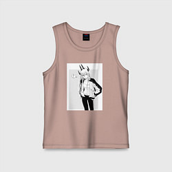 Майка детская хлопок Человек-бензопила Пауэр, цвет: пыльно-розовый