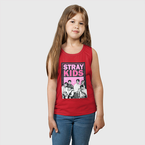 Детская майка Stray Kids boy band / Красный – фото 3