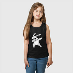 Майка детская хлопок Кролик ДЭБ, цвет: черный — фото 2