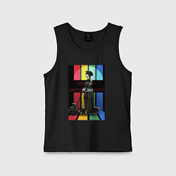 Майка детская хлопок Берегись электросамоката, цвет: черный