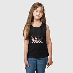 Майка детская хлопок Beatles Christmas, цвет: черный — фото 2