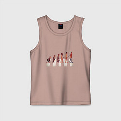 Майка детская хлопок Human evolution, цвет: пыльно-розовый