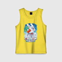 Майка детская хлопок С Новым Годом 2023!, цвет: желтый