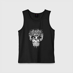 Майка детская хлопок Skulldew Valley Tee, цвет: черный