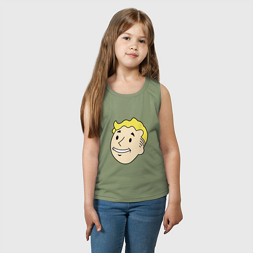 Детская майка Vault boy head / Авокадо – фото 3