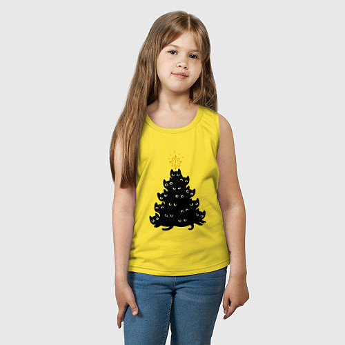 Детская майка Котоёлка / Желтый – фото 3